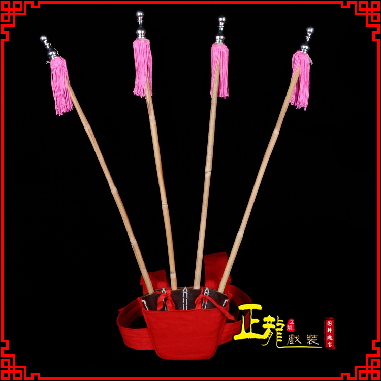 新沂戏装戏曲用品靠旗男女大靠 靠板 正宗牛皮旗杆旗架