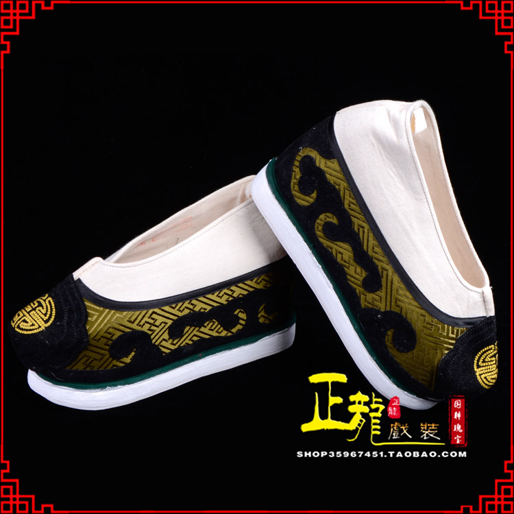 新沂戏鞋方口鞋老生鞋老旦鞋三义斋纸底内高福字履