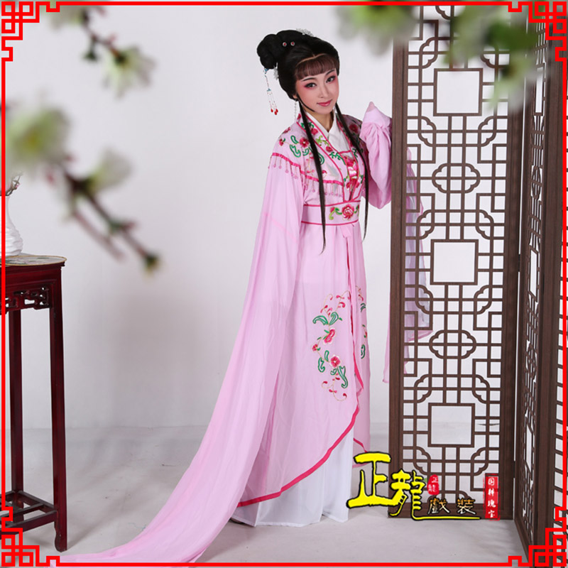 新沂花旦黄梅戏服古装戏服水袖戏剧假云肩长披