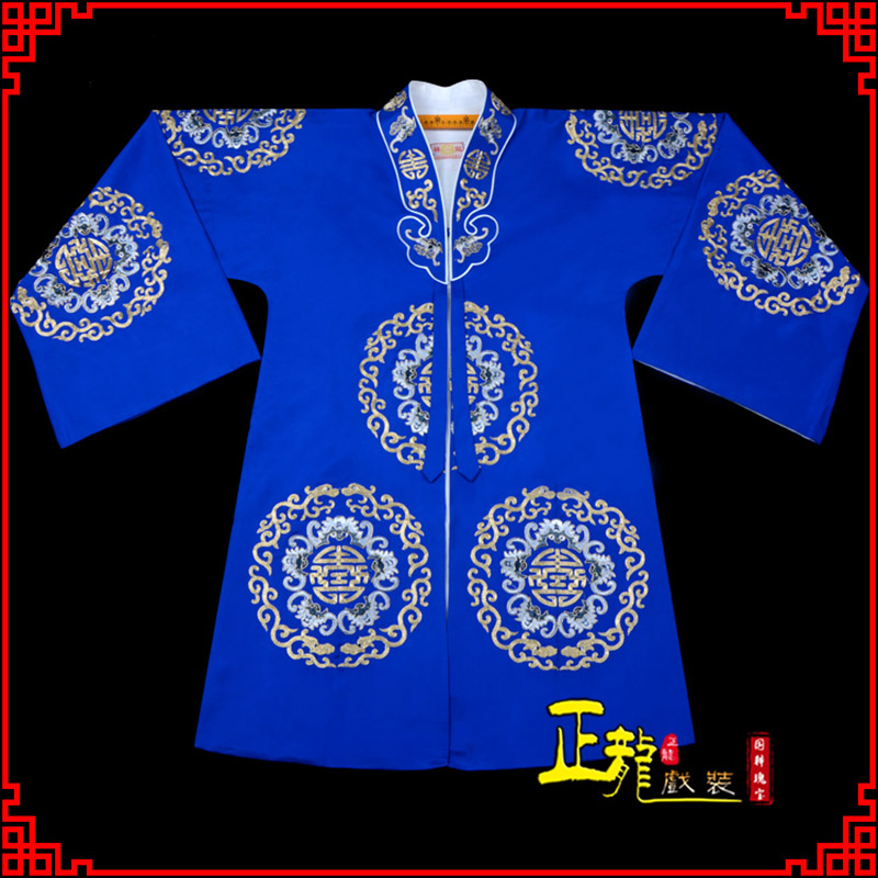 新沂老旦团花披夫人土地婆软绉五蝠女员外衣